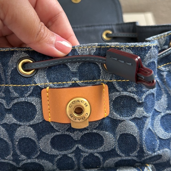 COACH Riya Backpack 21 In Signature Denim - Picture 10 of 10